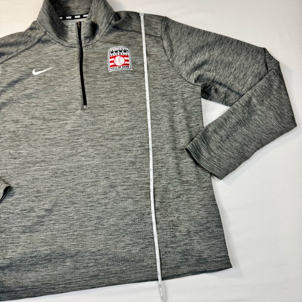 Nike Dri-FIT National Baseball Hall of Fame 1/4 Zip Pullover Gray Men's XL - Picture 10 of 16